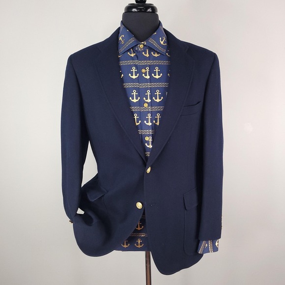 Other - Shefford Anderson-Little Blazer Mens 42 Wool Gold Button Sport Coat Jacket